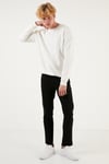 LSE 511 Pamuklu Normal Bel Slim Fit Jeans Erkek Kot Pantolon A2081-0028 SİYAH