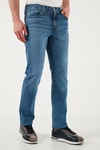 Lse 511 Pamuklu Slim Fit Normal Bel Dar Paça Jeans Erkek Kot Pantolon A2081-0049 MAVİ