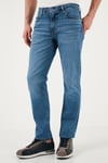 Lse 511 Pamuklu Slim Fit Normal Bel Dar Paça Jeans Erkek Kot Pantolon A2081-0049 MAVİ