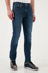 Lse 512 Slim Tapered Normal Bel Daralan Paça Jeans Erkek Kot Pantolon A2087-0037 LACİVERT