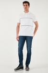 Lse 512 Slim Tapered Normal Bel Daralan Paça Jeans Erkek Kot Pantolon A2087-0037 LACİVERT