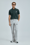 Lufian % 100 Pamuk Regular Fit Düğmeli Erkek Polo Yaka T Shirt 111040223 HAKİ