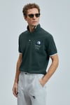 Lufian % 100 Pamuk Regular Fit Düğmeli Erkek Polo Yaka T Shirt 111040223 HAKİ