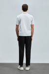Lufian Baskılı % 100 Pamuk Slim Fit Yarım Fermuarlı Erkek Polo Yaka T Shirt 111040224 KIRIK BEYAZ