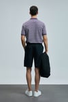 Lufian Çizgili Pamuklu Regular Fit Düğmeli Erkek Polo Yaka T Shirt 111040227 MÜRDÜM
