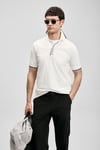 Lufian Comfort Pamuklu Düğmeli Erkek Polo Yaka T Shirt 111040252 KIRIK BEYAZ