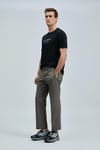 Lufian Fusion Logo Baskılı Streç Pamuklu Comfort Fit Bisiklet Yaka Erkek T Shirt 111020250 SİYAH