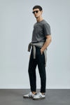Lufian Fusion Logo Baskılı Streç Pamuklu Comfort Fit Bisiklet Yaka Erkek T Shirt 111020250 KAHVE