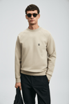 Lufian Grant Logolu Pamuklu Regular Fit Bisiklet Yaka Erkek Sweat 112030179 BEJ