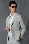Lufian Jack Slim Fit Dokuma Spor Blazer Erkek Ceket 111140154 AÇIK GRİ