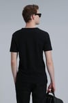 Lufian Junya Bisiklet Yaka % 100 Pamuk Regular Fit Erkek T Shirt 111020203 SİYAH
