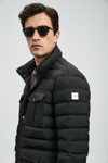 Lufian Kapitoneli Regular Fit Dik Yaka Erkek Mont 112120242 SİYAH
