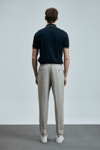 Lufian Keten ve Pamuk Karışımlı Slim Fit Normal Bel Düz Paça Chino Erkek Pantolon 111190352 BEJ