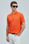 Lufian Laon % 100 Pamuk Comfort Fit Düğmeli Erkek Polo Yaka T Shirt 111040206 TURUNCU