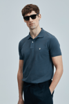 Lufian Laon % 100 Pamuk Comfort Fit Düğmeli Erkek Polo Yaka T Shirt 111040206 ANTRASİT