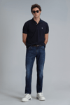 Lufian Laon % 100 Pamuk Regular Fit Düğmeli Erkek Polo Yaka T Shirt 111040164 LACİVERT