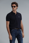 Lufian Laon % 100 Pamuk Regular Fit Düğmeli Erkek Polo Yaka T Shirt 111040164 LACİVERT