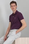 Lufian Laon % 100 Pamuklu  T Shirt Erkek Polo 111040055 BORDO