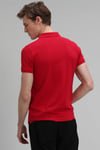 Lufian Laon % 100 Pamuklu  T Shirt Erkek Polo 111040055 KIRMIZI