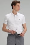 Lufian Laon % 100 Pamuklu  T Shirt Erkek Polo 111040055 BEYAZ