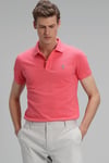 Lufian Laon % 100 Pamuklu  T Shirt Erkek Polo 111040055 KOYU PEMBE