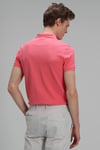 Lufian Laon % 100 Pamuklu  T Shirt Erkek Polo 111040055 KOYU PEMBE