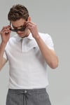 Lufian Laon % 100 Pamuklu  T Shirt Erkek Polo 111040055 BEYAZ