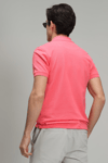Lufian Laon Spor % 100 Pamuklu Örme Düğmeli Erkek Polo T Shirt 111040091 Şeker Pembe