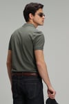 Lufian Laon Spor % 100 Pamuklu Örme Düğmeli Erkek Polo T Shirt 111040091 Zeytin Yeşil