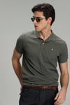 Lufian Laon Spor % 100 Pamuklu Örme Düğmeli Erkek Polo T Shirt 111040091 Zeytin Yeşil
