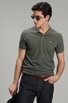 Lufian Laon Spor % 100 Pamuklu Örme Düğmeli Erkek Polo T Shirt 111040091 Zeytin Yeşil