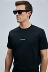 Lufian Logolu Pamuk Karışımlı Regular Fit Bisiklet Yaka Erkek T Shirt 111020235 SİYAH