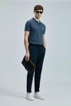Lufian Logolu Pamuklu Comfort Fit Düğmeli Polo Yaka 2'li Erkek T Shirt 111040206S2 Antrasit-Ekru