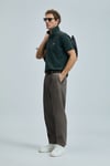Lufian Logolu Pamuklu Comfort Fit Düğmeli Polo Yaka 2'li Erkek T Shirt 111040206S2 BEYAZ-HAKİ