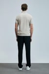 Lufian Logolu Pamuklu Comfort Fit Düğmeli Polo Yaka 2'li Erkek T Shirt 111040206S2 Antrasit-Ekru