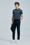 Lufian Logolu Pamuklu Comfort Fit Düğmeli Polo Yaka 2'li Erkek T Shirt 111040206S2 Haki-Antrasit