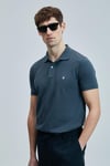 Lufian Logolu Pamuklu Comfort Fit Düğmeli Polo Yaka 2'li Erkek T Shirt 111040206S2 ANTRASİT-SAKS
