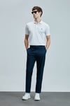 Lufian Logolu Pamuklu Comfort Fit Düğmeli Polo Yaka 2'li Erkek T Shirt 111040206S2 BEYAZ-LACİVERT