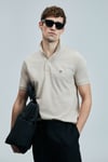 Lufian Logolu Pamuklu Comfort Fit Düğmeli Polo Yaka 2'li Erkek T Shirt 111040206S2 SAKS-EKRU