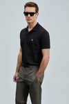 Lufian Logolu Pamuklu Comfort Fit Düğmeli Polo Yaka 2'li Erkek T Shirt 111040206S2 SİYAH-HAKİ
