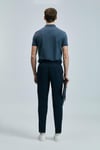 Lufian Logolu Pamuklu Comfort Fit Düğmeli Polo Yaka 2'li Erkek T Shirt 111040206S2 Açık Lacivert-Antrasit