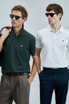 Lufian Logolu Pamuklu Comfort Fit Düğmeli Polo Yaka 2'li Erkek T Shirt 111040206S2 BEYAZ-HAKİ