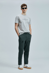 Lufian Logolu Streç Pamuklu Regular Fit Bisiklet Yaka Erkek T Shirt 111020240 TAŞ