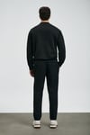 Lufian Pamuk Karışım Regular Fit Logolu Bisiklet Yaka Erkek Sweat 112030178 SİYAH