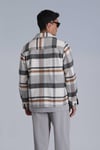 Lufian Pamuk Karışımlı Basic Slim Fit Ekose Fera Erkek Gömlek 112010659 GRİ
