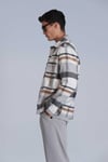 Lufian Pamuk Karışımlı Basic Slim Fit Ekose Fera Erkek Gömlek 112010659 GRİ