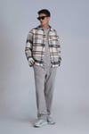 Lufian Pamuk Karışımlı Basic Slim Fit Ekose Fera Erkek Gömlek 112010659 GRİ