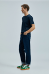 Lufian Pamuk Karışımlı Regular Fit Bisiklet Yaka Erkek T Shirt 111020259 LACİVERT