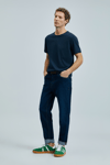 Lufian Pamuk Karışımlı Regular Fit Bisiklet Yaka Erkek T Shirt 111020259 LACİVERT