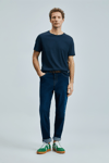 Lufian Pamuk Karışımlı Regular Fit Bisiklet Yaka Erkek T Shirt 111020259 LACİVERT